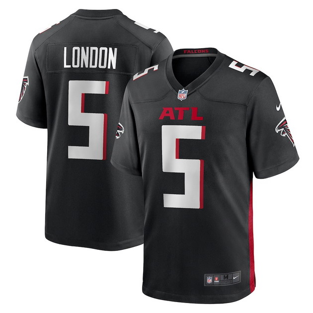 mens nike drake london black atlanta falcons 2022 nfl draft first round pick game jersey